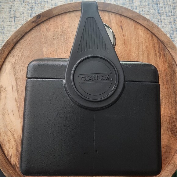 Vintage Stanley Aladdin Lunch Box Thermos Set Black Camping USA 1 Qt Polycaster - Picture 5 of 16